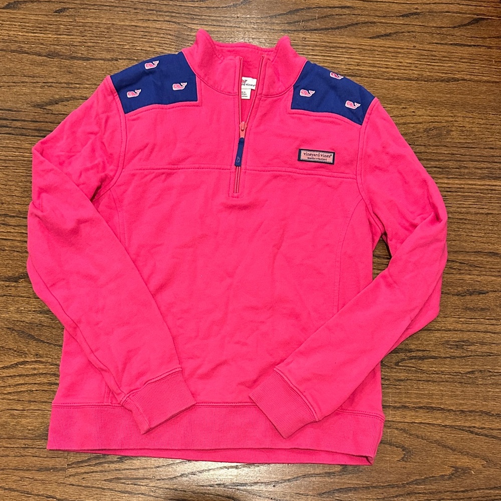 Vineyard Vines women’s shep shirt size small hot pink and blue